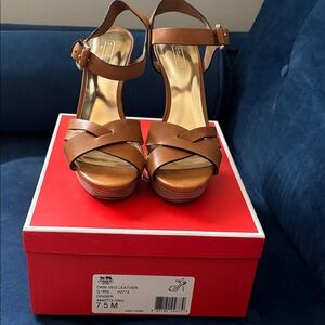 Coach Brown Leather Heels